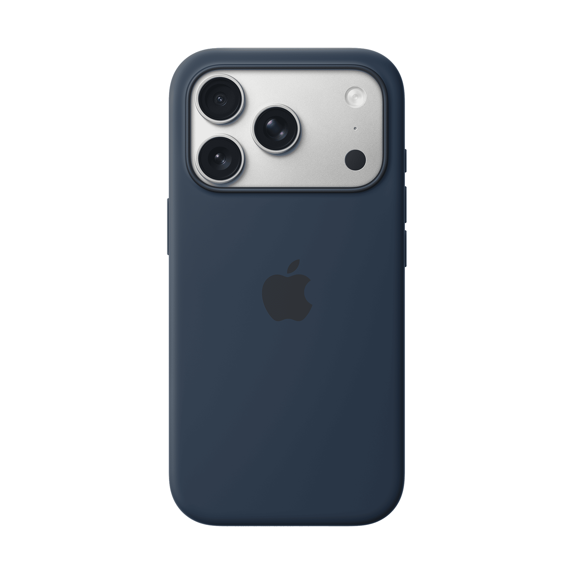 Apple MGFH4ZM/A Soft Silicone Back Cover for Apple iPhone 17 Pro (MagSafe Compatible, Midnight)_1
