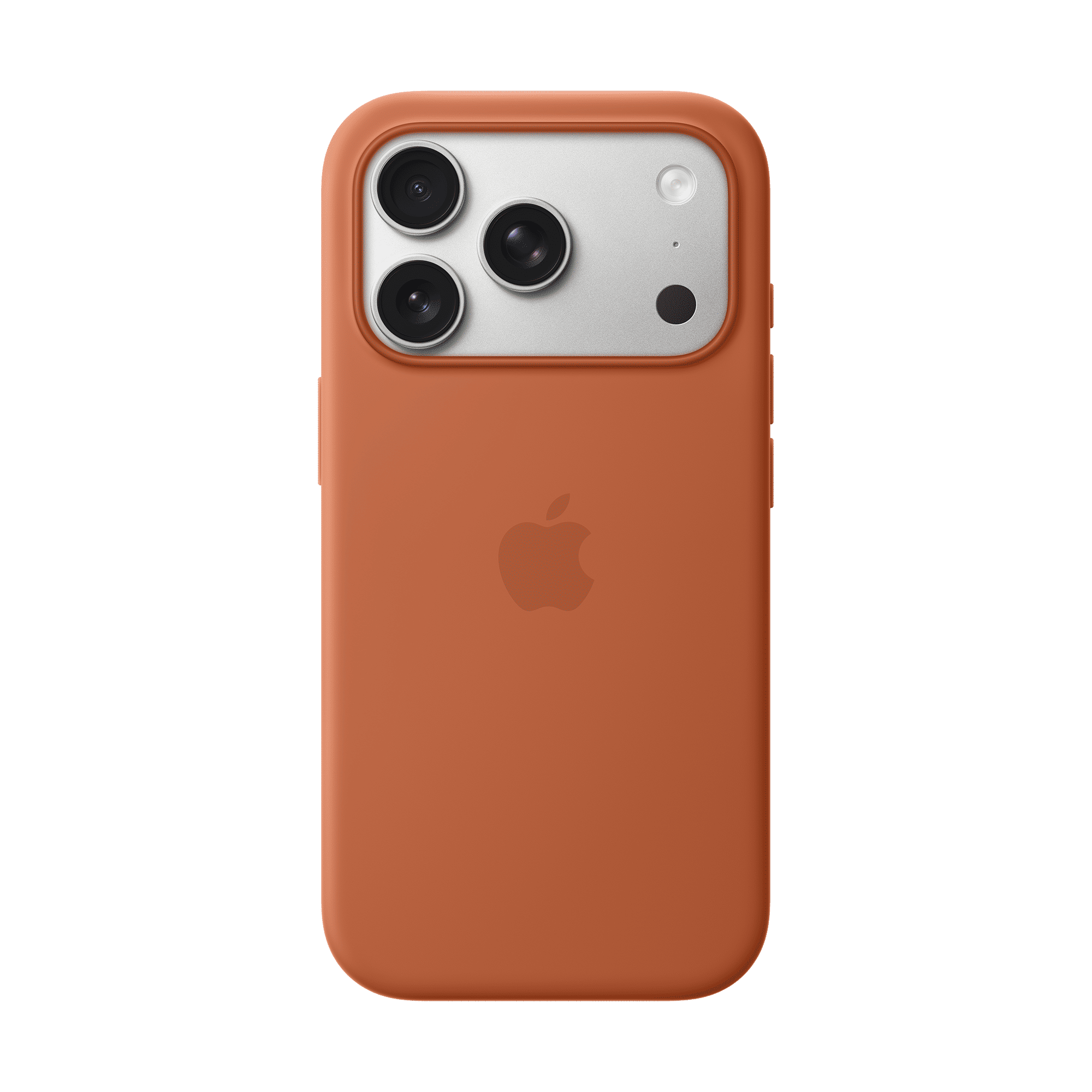 Apple MGFJ4ZM/A Soft Silicone Back Cover for Apple iPhone 17 Pro (MagSafe Compatible, Terra Cotta)_1