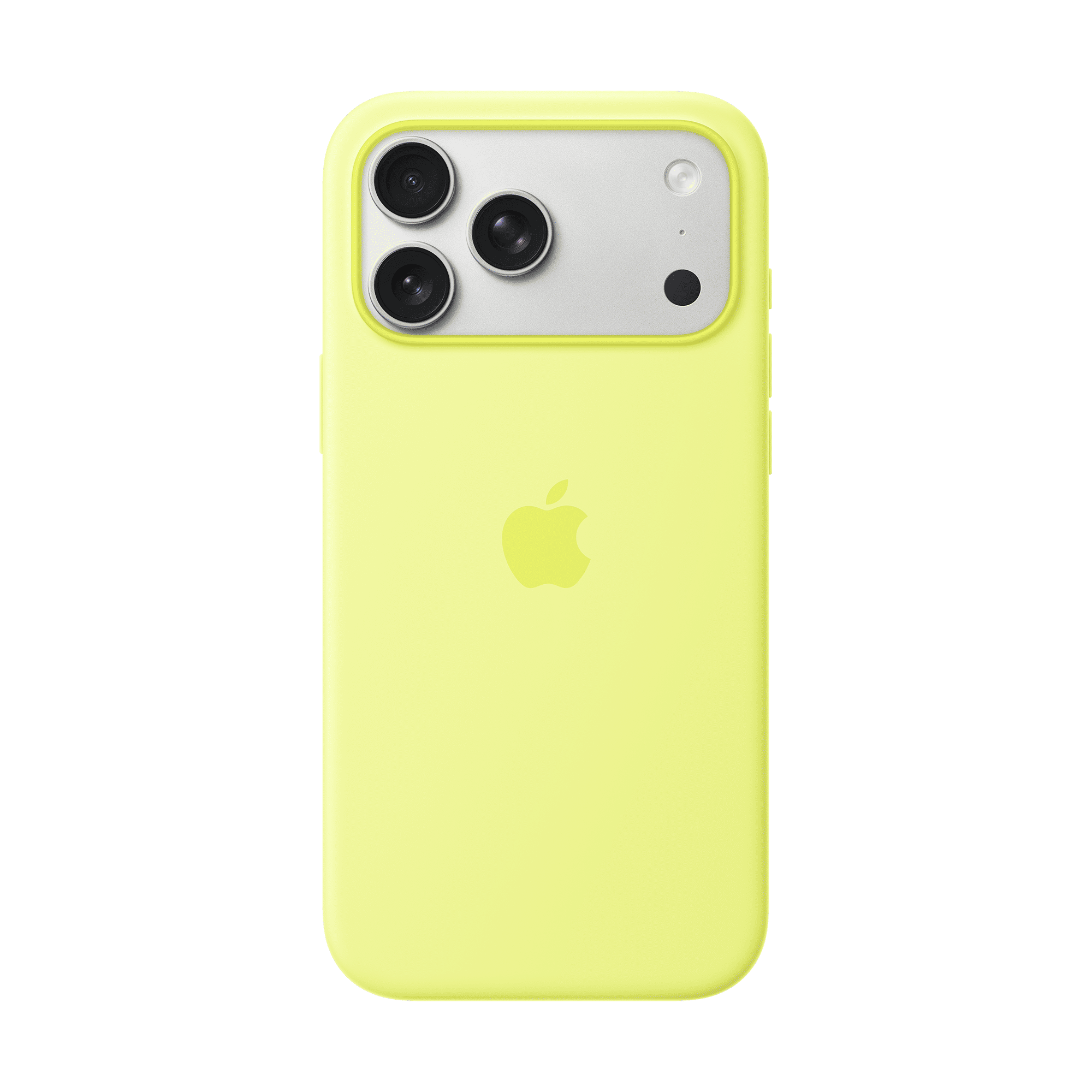 Apple Soft Silicone Back Cover for Apple iPhone 17 Pro Max (MagSafe Compatible, Neon Yellow)_1