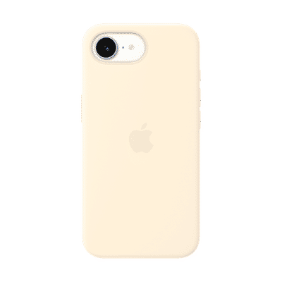 Apple Soft Silicone Back Cover for Apple iPhone 17e (MagSafe Compatible, Vanilla)
