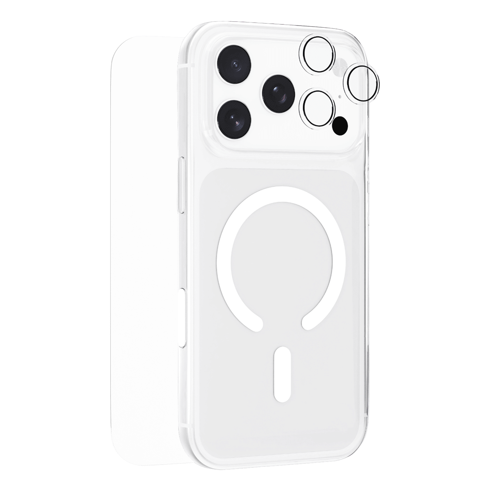 HYPHEN DURO TPU Back Cover, Tempered Glass & Lens Protector Combo for Apple iPhone 17 Pro Max (Magsafe Charging Compatible, Clear)_1