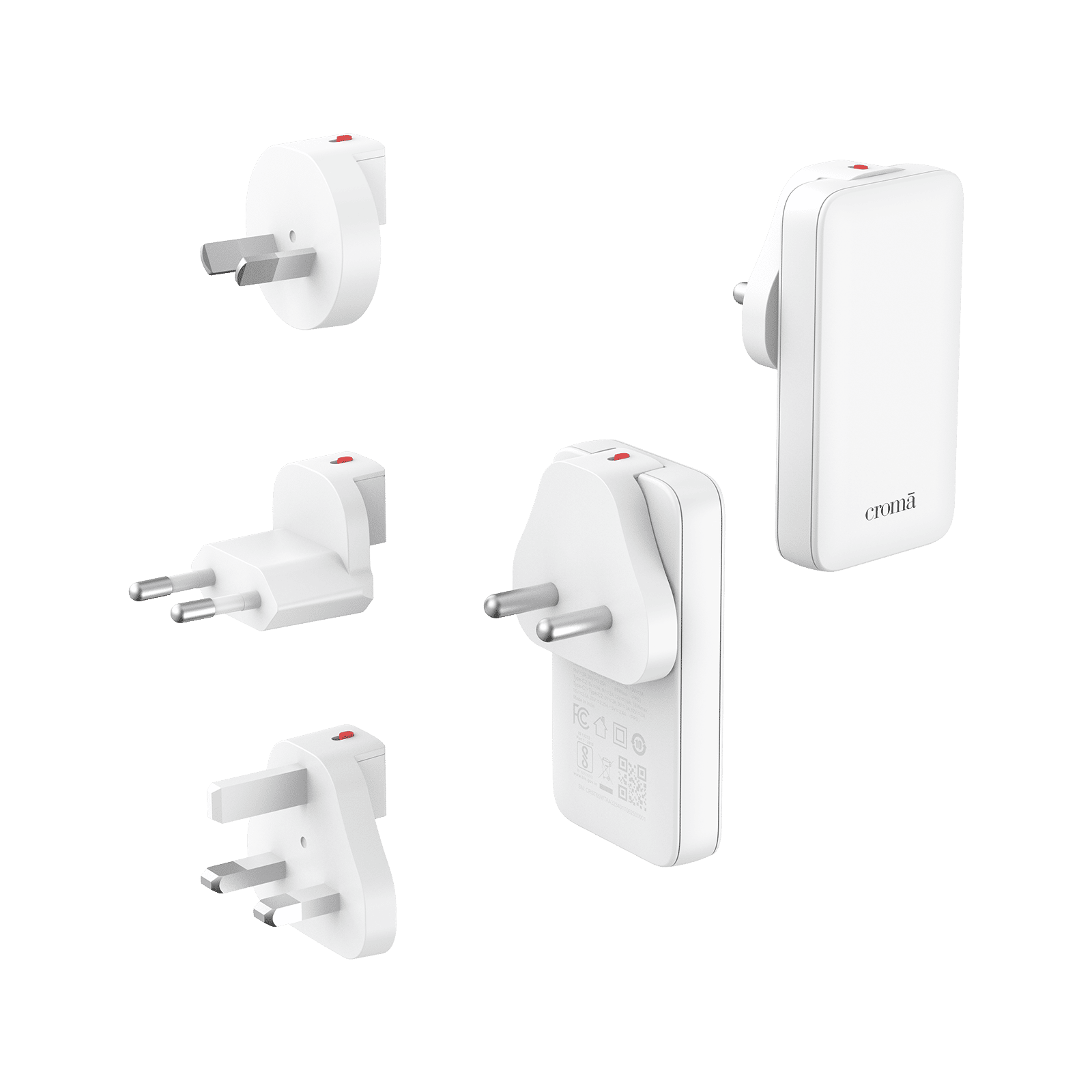 Croma 65W Type C 2-Port Fast Charger (Travel Adapter Only, White) Croma 65W Type C 2-Port Fast Charger (Travel Adapter Only, White)_4