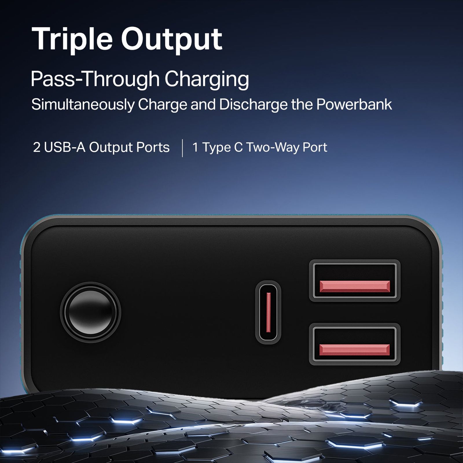 boAt Energyshroom PB400 Pro 20000 mAh 22.5W Fast Charging Power Bank (2 Type A & 1 Type C Port, Aluminium Casing, 12-Layer Smart IC Protection, Steel Blue)_7