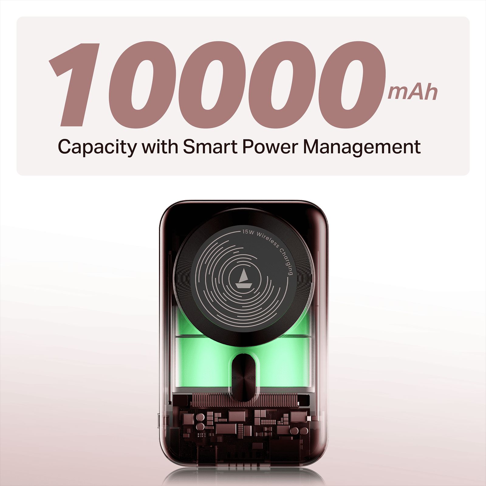 boAt Energyshroom PB331 10000 mAh 22.5W Fast Charging Power Bank (1 Type A & 1 Type C Port, Magnetic Wireless Charging, Wine Red)_4