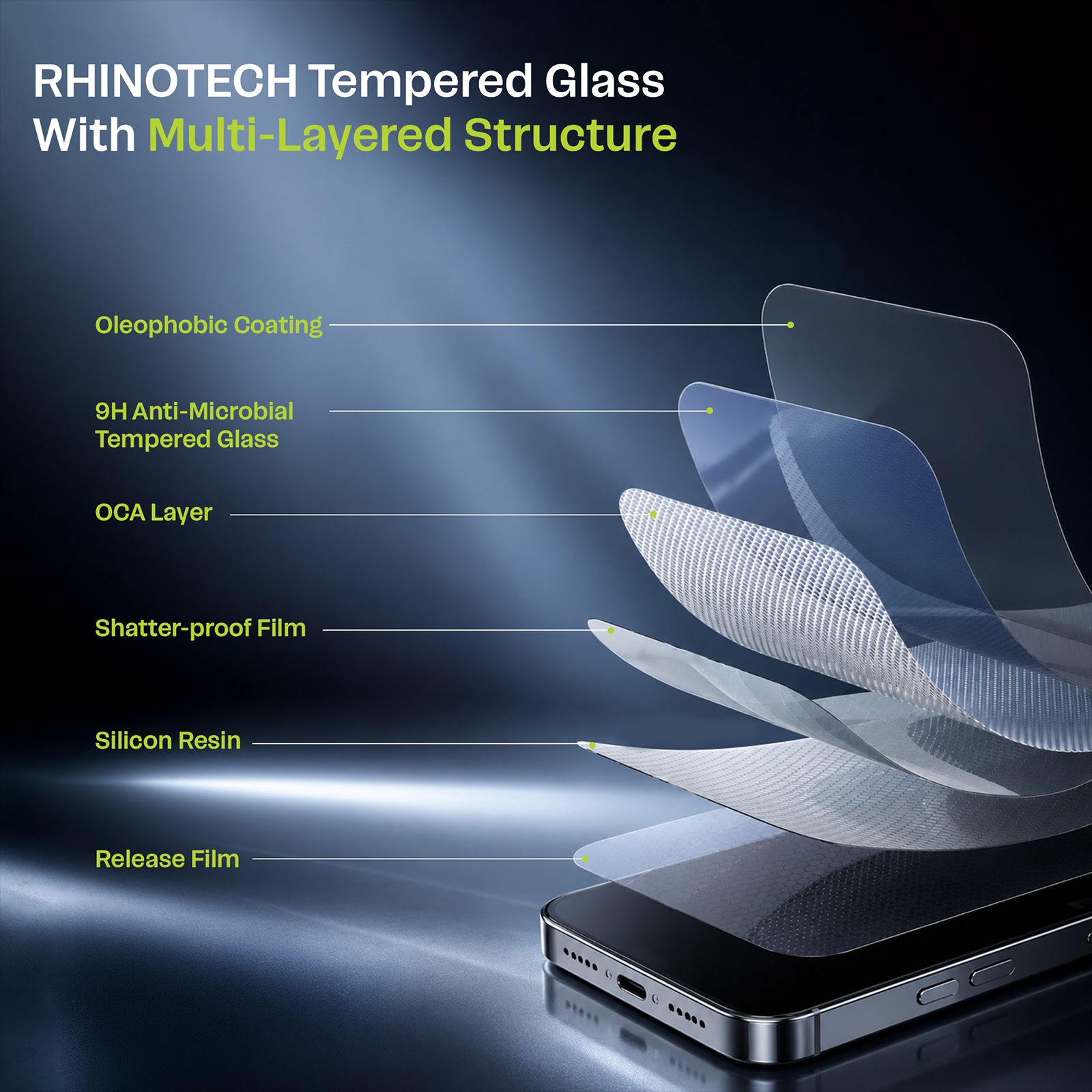 RhinoTech SWTGRTGLIP17 Tempered Glass for Apple iPhone 17 (9H Surface Hardness) RhinoTech SWTGRTGLIP17 Tempered Glass for Apple iPhone 17 (9H Surface Hardness)_6