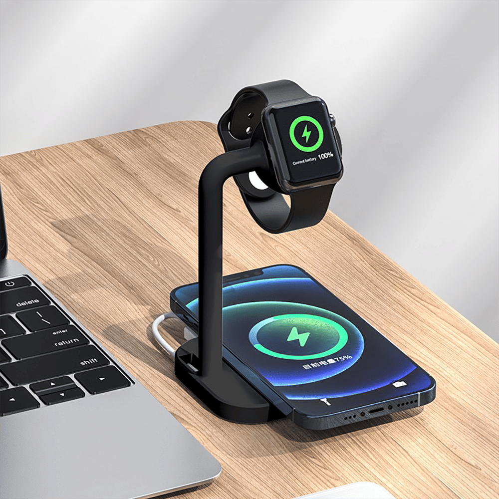 soundREVO SR-978 15W 3-in-1 Wireless Charger for Phones, TWS and iWatch (LED Charging Indicator, Black) soundREVO SR-978 15W 3-in-1 Wireless Charger for Phones, TWS and iWatch (LED Charging Indicator, Black)_5