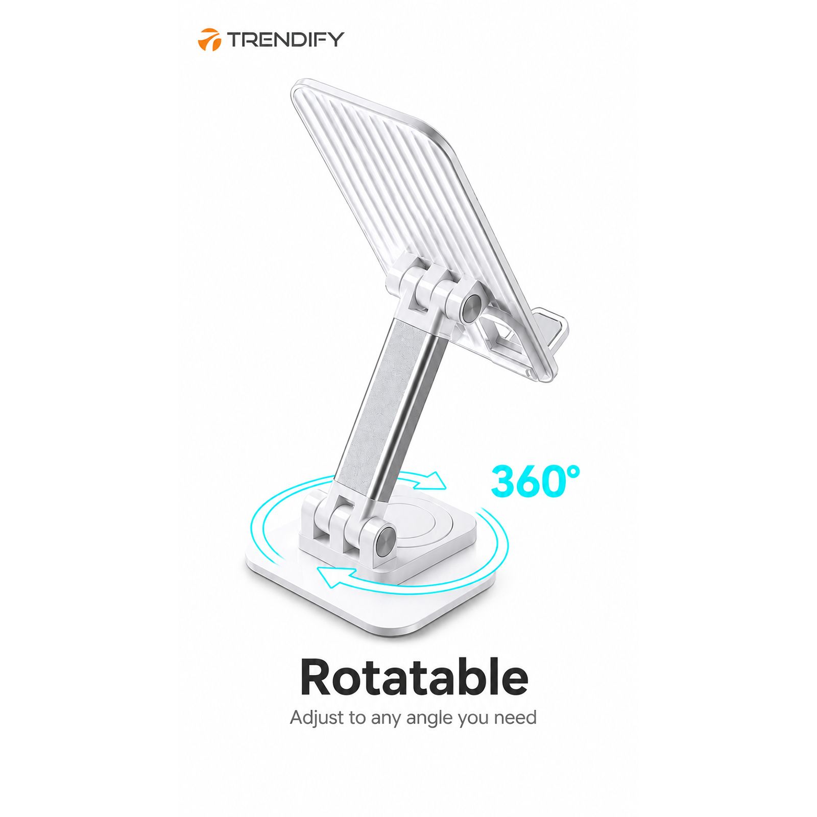TRENDIFY Flexi Foldable Design Holder For Mobiles (360 Degree Rotatable, 800110, White) TRENDIFY Flexi Foldable Design Holder For Mobiles (360 Degree Rotatable, 800110, White)_2