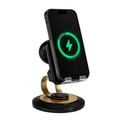 PAUZE ECHO Holder For Mobiles (Wireless Charging Support, 800104, Black)