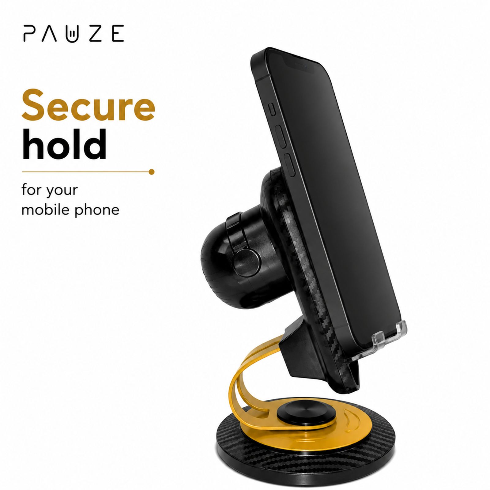 PAUZE ECHO Holder For Mobiles (Wireless Charging Support, 800104, Black) PAUZE ECHO Holder For Mobiles (Wireless Charging Support, 800104, Black)_3