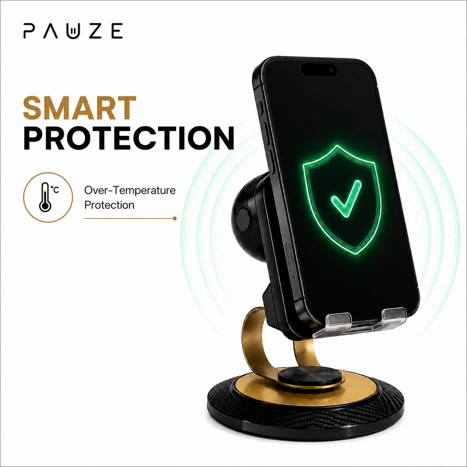PAUZE ECHO Holder For Mobiles (Wireless Charging Support, 800104, Black) PAUZE ECHO Holder For Mobiles (Wireless Charging Support, 800104, Black)_4