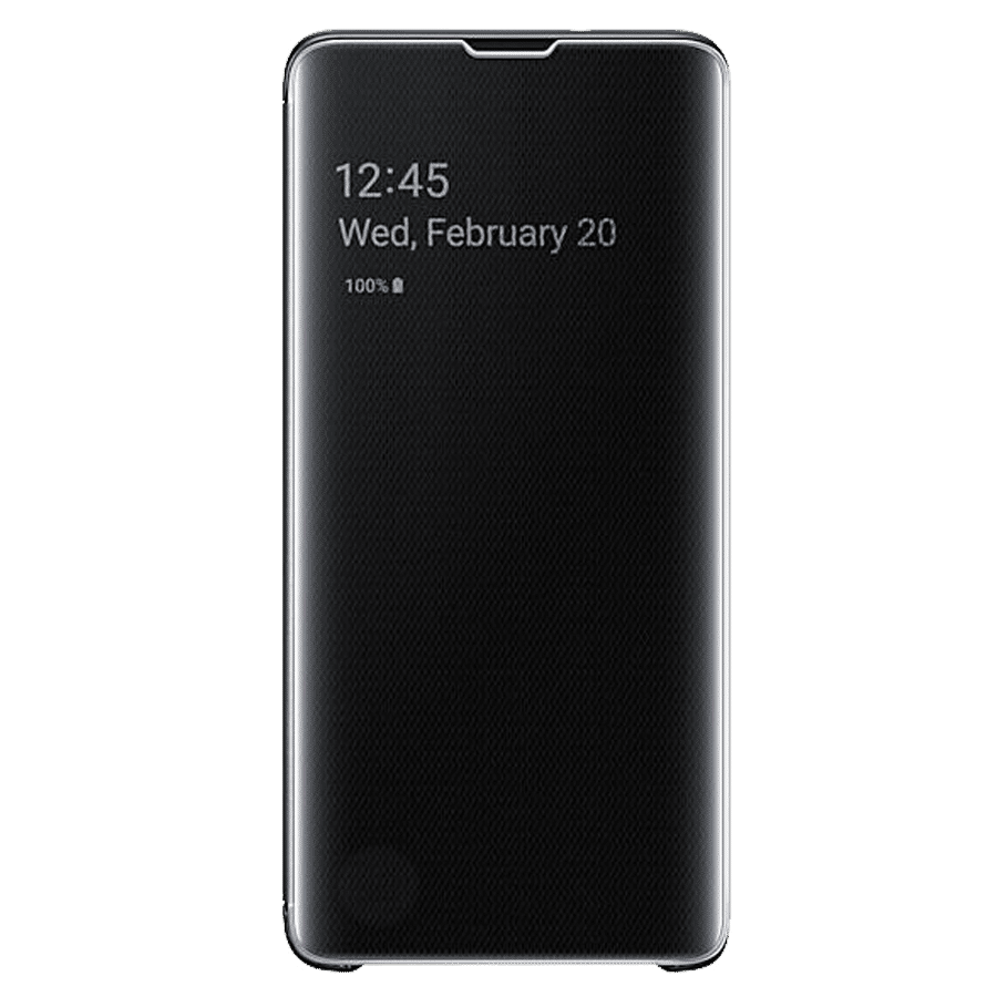 SAMSUNG Clear View Flip Cover for Galaxy S10 (Scratch Resistant, Black) SAMSUNG Clear View Flip Cover for Galaxy S10 (Scratch Resistant, Black)_1