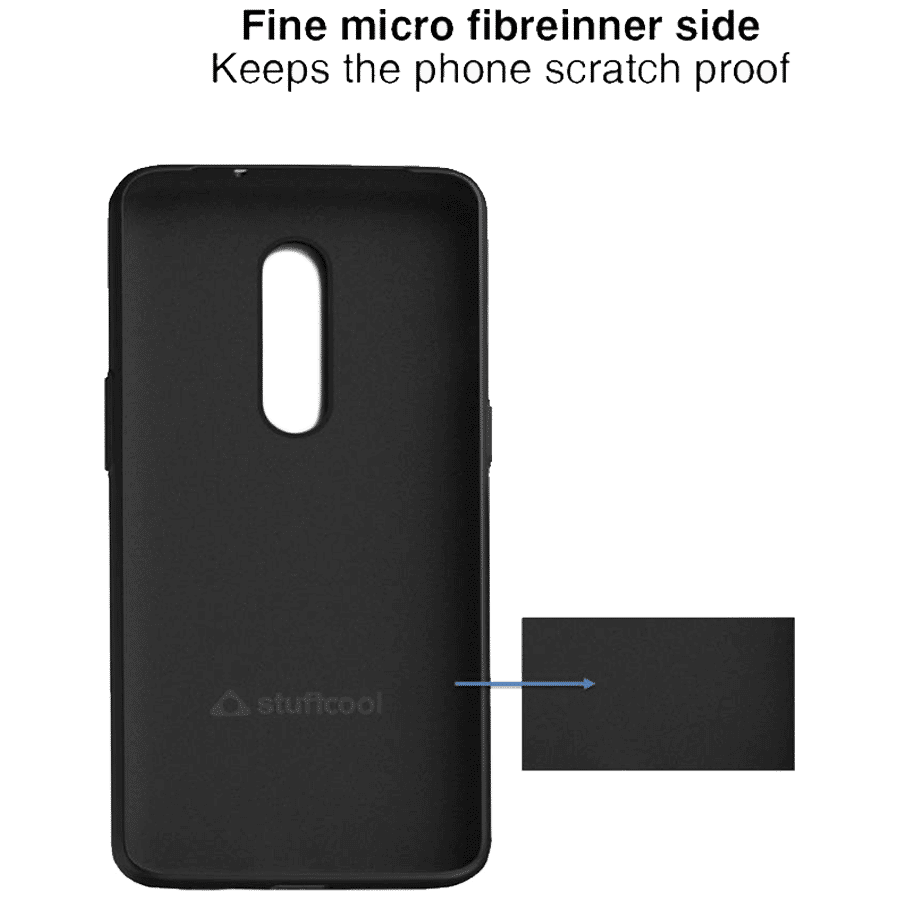 stuffcool Trio PU Leather Back Cover for OnePlus 7 Pro (Camera Protection, Black and Grey) stuffcool Trio PU Leather Back Cover for OnePlus 7 Pro (Camera Protection, Black and Grey)_3
