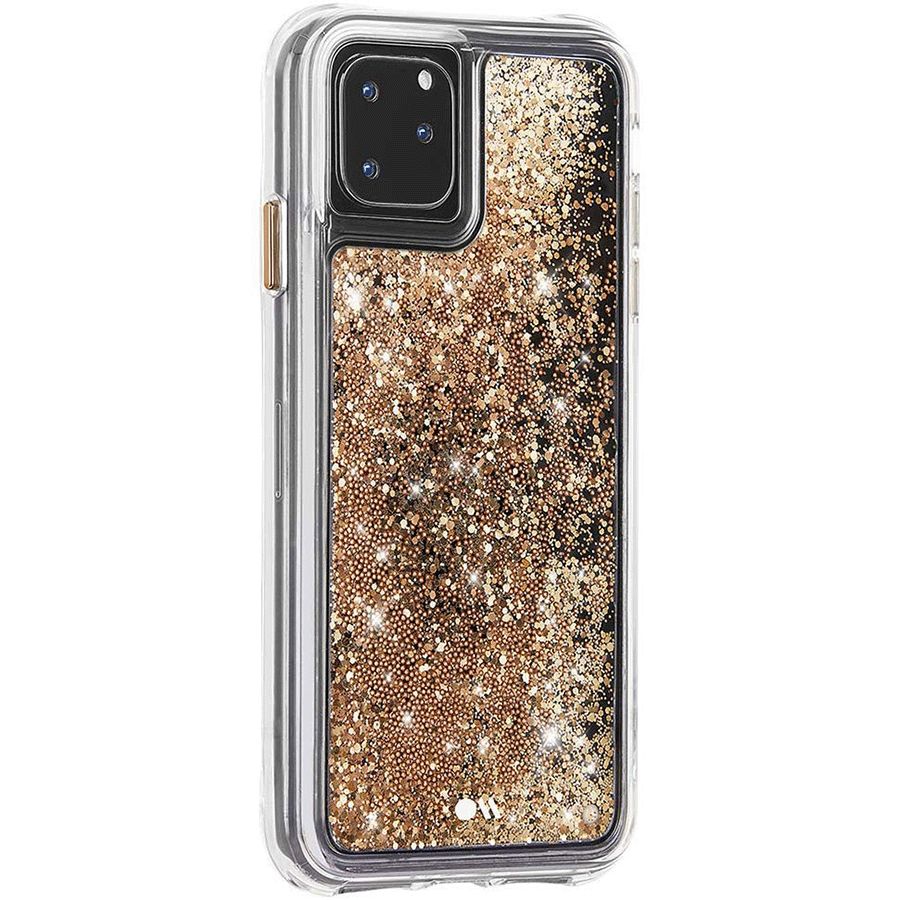 Case-Mate Waterfall Glitter Polycarbonate Back Cover for Apple iPhone 11 Pro Max (Wireless Charging Compatible, Gold) Case-Mate Waterfall Glitter Polycarbonate Back Cover for Apple iPhone 11 Pro Max (Wireless Charging Compatible, Gold)_4
