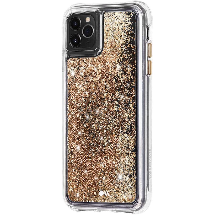 Case-Mate Waterfall Glitter Polycarbonate Back Cover for Apple iPhone 11 Pro Max (Wireless Charging Compatible, Gold) Case-Mate Waterfall Glitter Polycarbonate Back Cover for Apple iPhone 11 Pro Max (Wireless Charging Compatible, Gold)_3