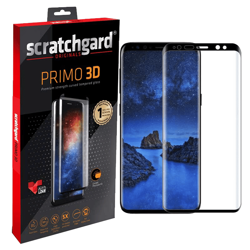 Scratchgard Primo 3D Tempered Glass Screen Protector for Samsung Galaxy S9 (Fingerprint Resistant)_1
