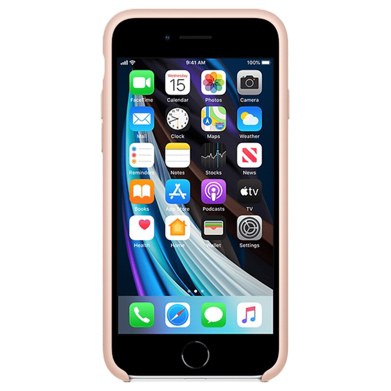 Apple MXYK2ZM/A Silicone Back Cover for iPhone SE (Microfiber Lining, Pink Sand)_2