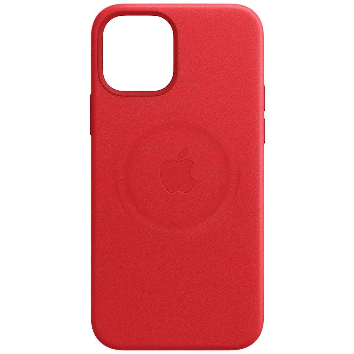 Apple Leather Back Case For iPhone 12 Mini (Magsafe Charging Accessibility, MHK73ZM/A, (Product)Red)_4