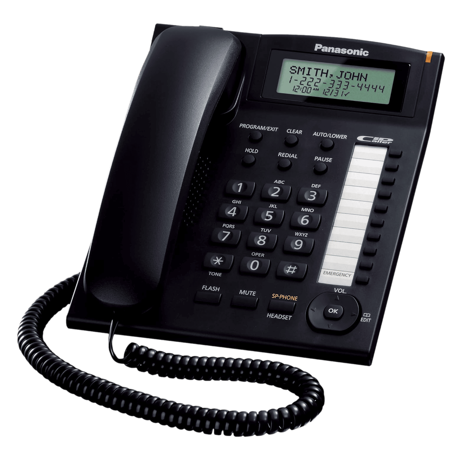 Panasonic Corded Phone (KX-TS880, Black) Panasonic Corded Phone (KX-TS880, Black)_1