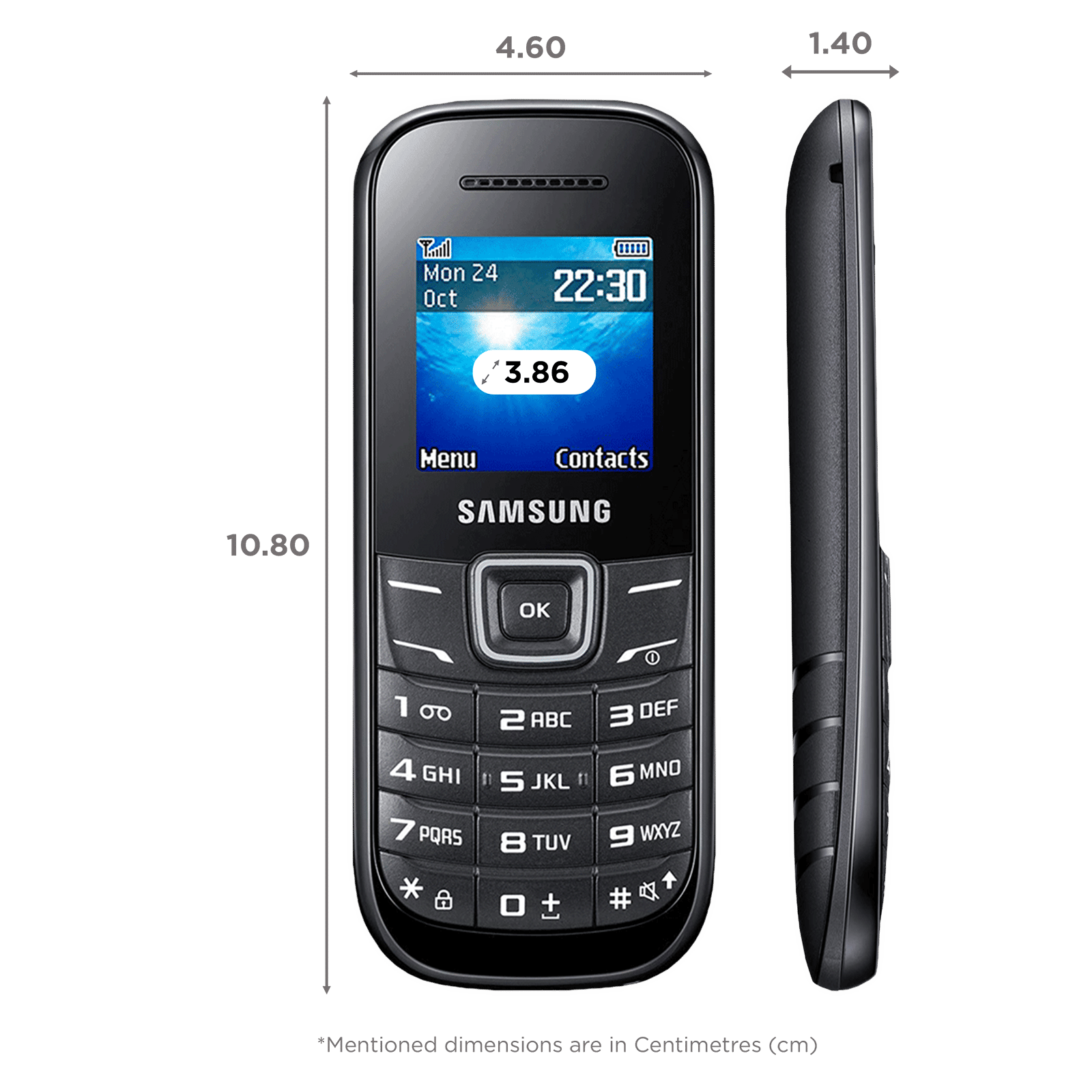 SAMSUNG Guru 1200 GT-E1200 (153MB, FM Radio, Black)_2