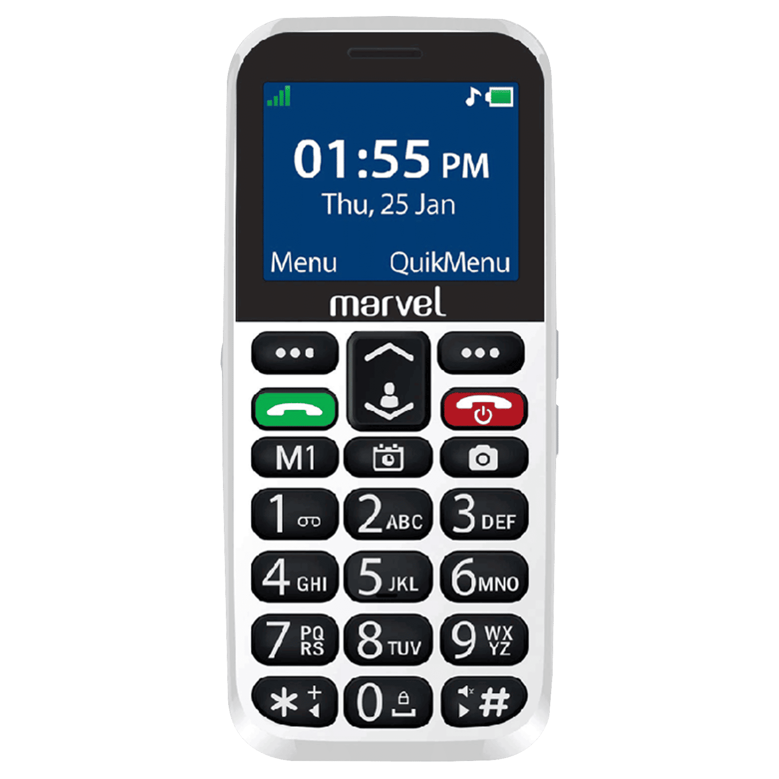 easyfone Marvel B1809 (32MB, Dual SIM, Rear Camera, White)_3