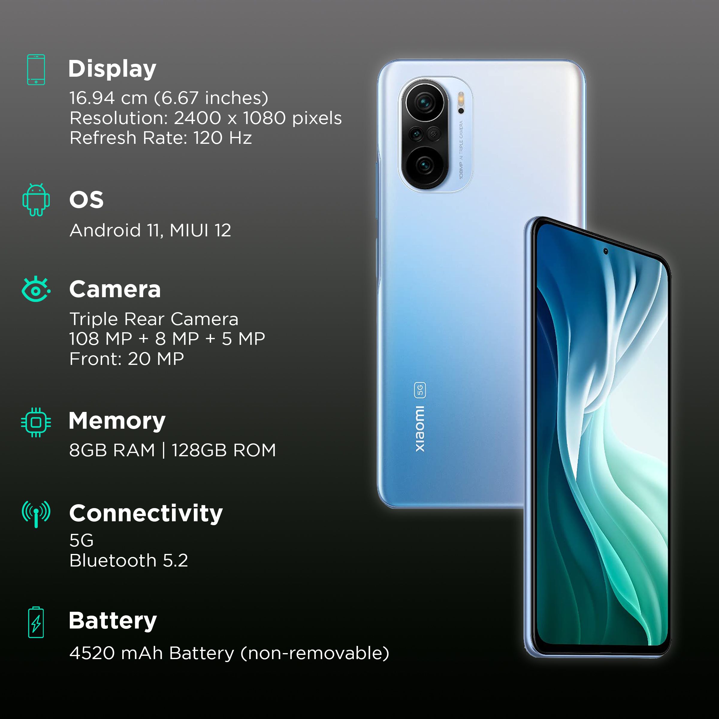 Xiaomi 11X Pro 5G (8GB RAM, 128GB, Celestial Silver) Xiaomi 11X Pro 5G (8GB RAM, 128GB, Celestial Silver)_3