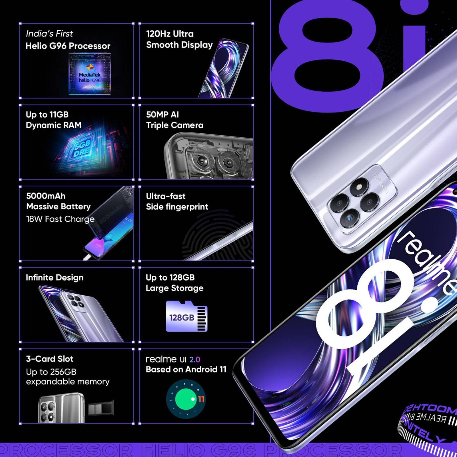 realme 8i (4GB RAM, 64GB, Space Purple)_11