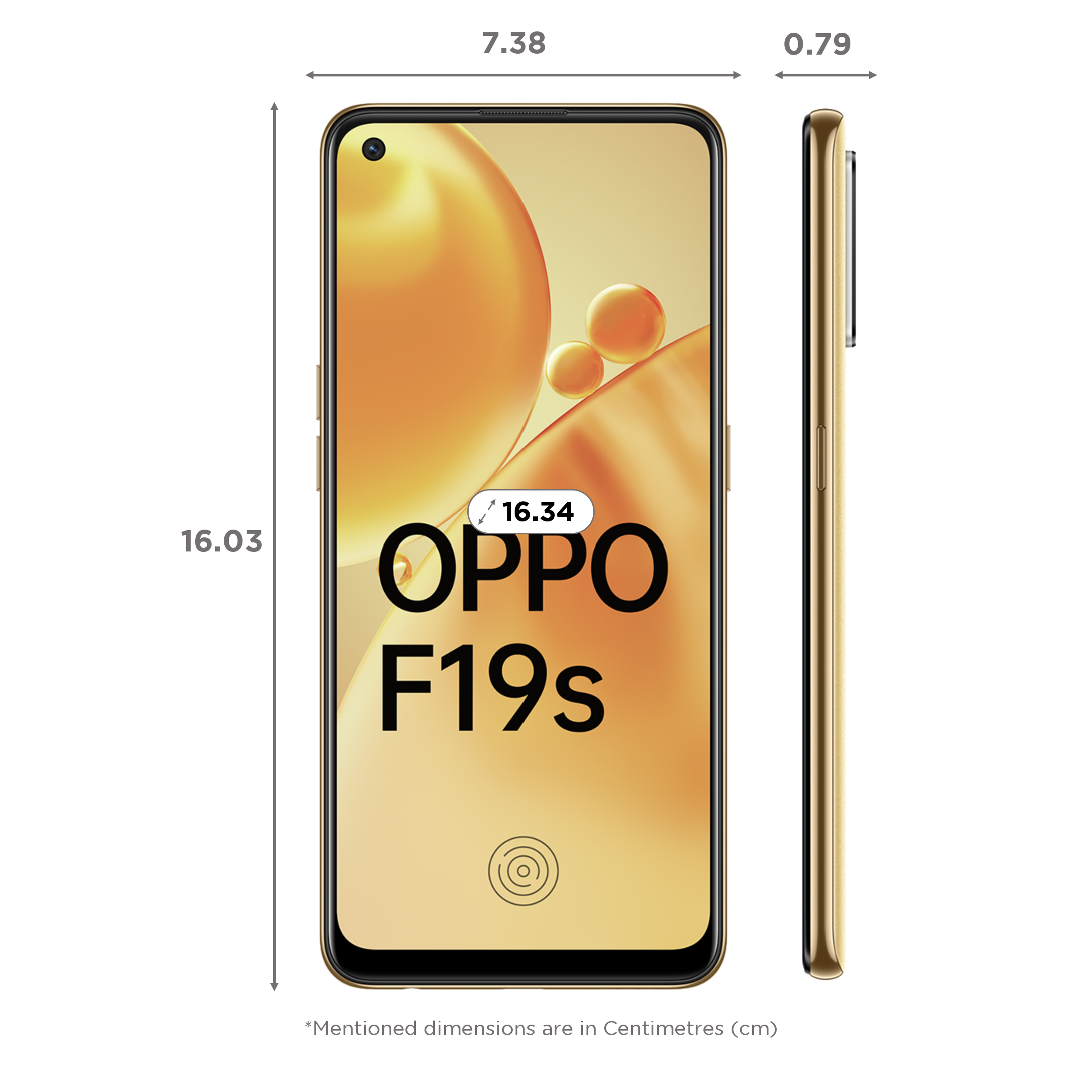 oppo F19s (6GB RAM, 128GB, Glowing Gold)_2