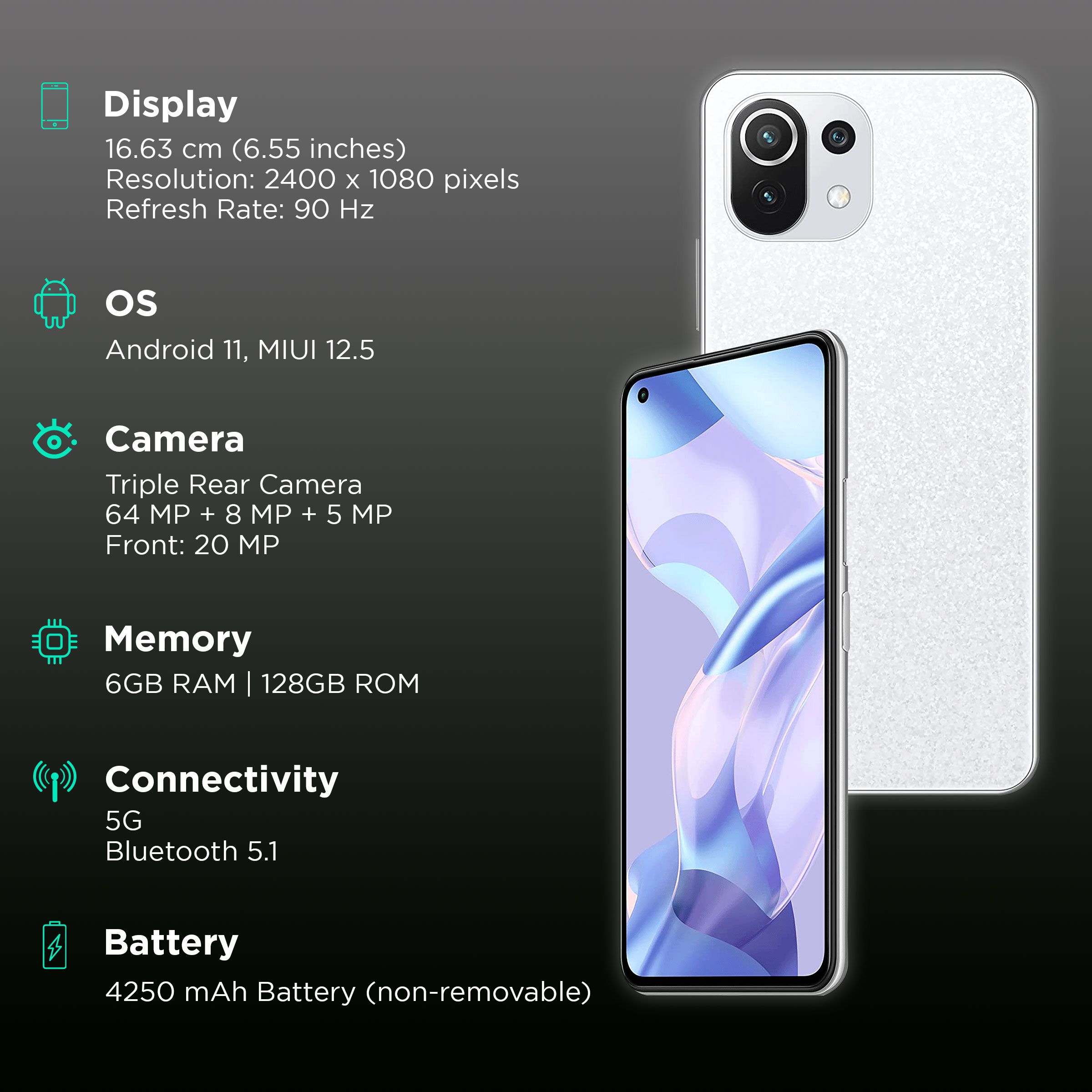Xiaomi 11 Lite NE 5G (6GB RAM, 128GB, Diamond Dazzle) Xiaomi 11 Lite NE 5G (6GB RAM, 128GB, Diamond Dazzle)_2