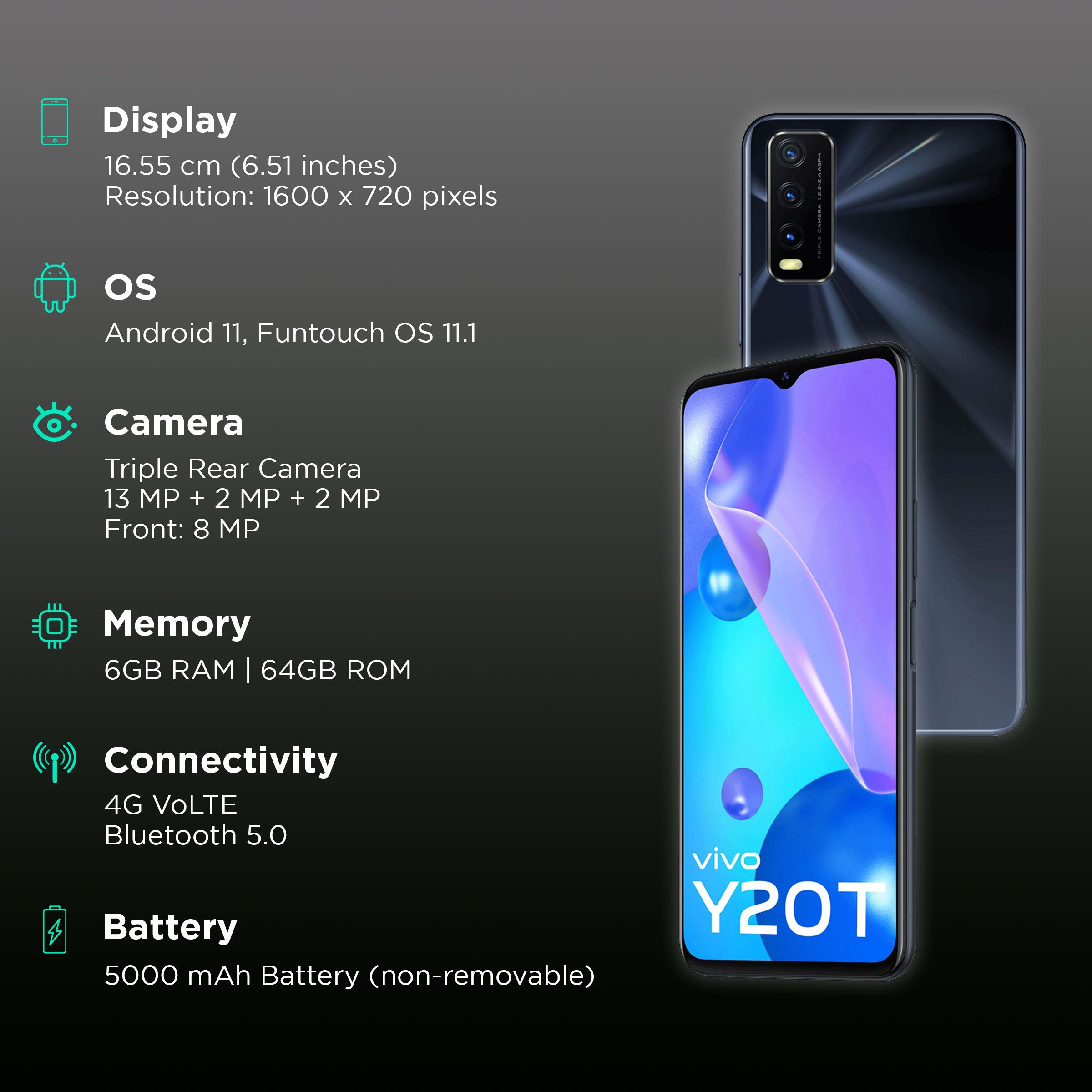 vivo Y20T (6GB RAM, 64GB, Obsidian Black) vivo Y20T (6GB RAM, 64GB, Obsidian Black)_3