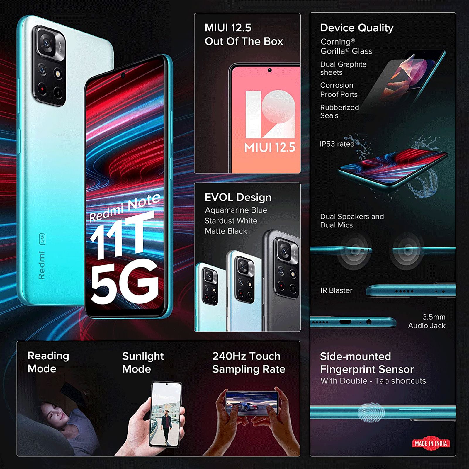 Redmi Note 11T 5G (6GB RAM, 64GB, Aquamarine Blue) Redmi Note 11T 5G (6GB RAM, 64GB, Aquamarine Blue)_10