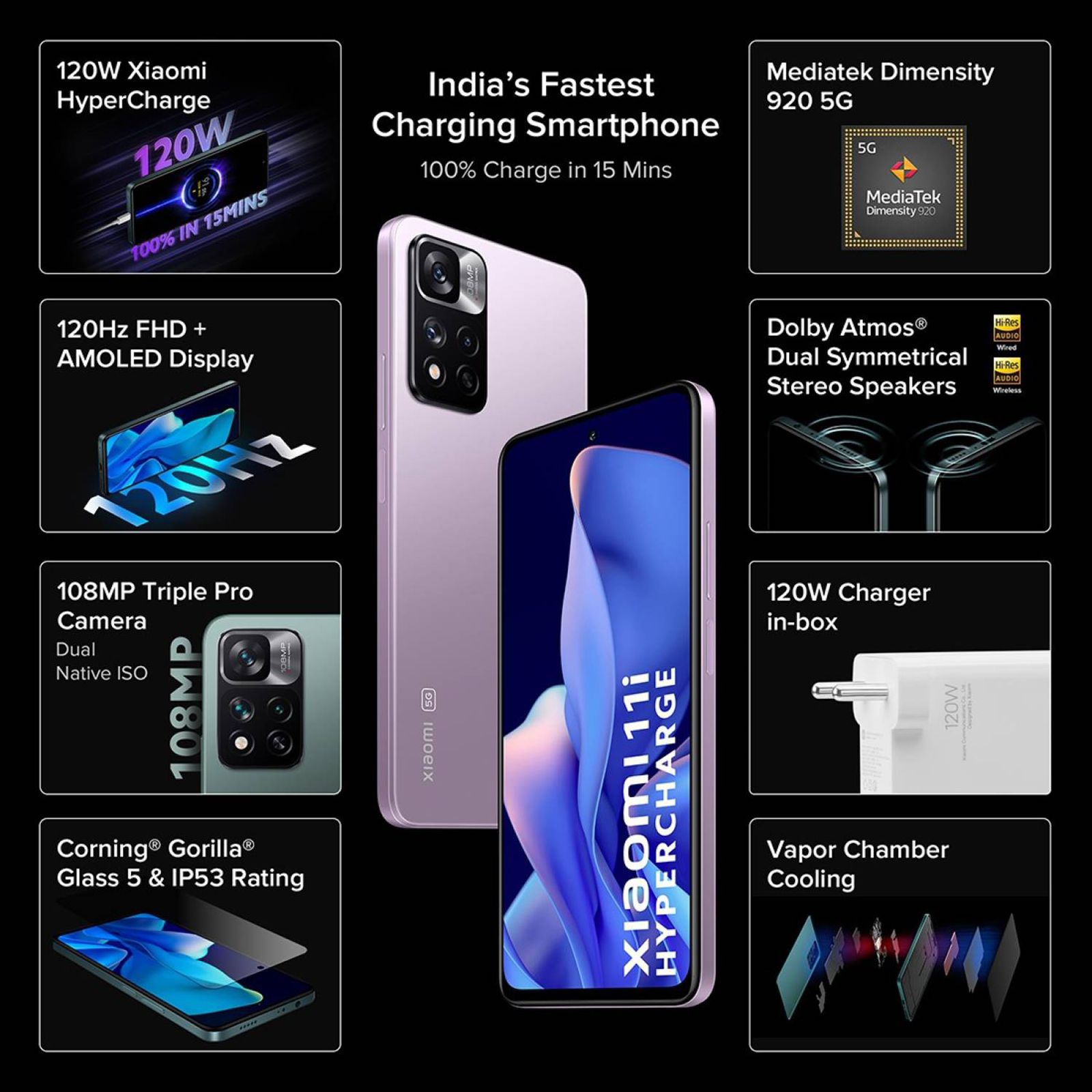 Xiaomi 11i HyperCharge 5G (8GB RAM, 128GB, Purple Mist) Xiaomi 11i HyperCharge 5G (8GB RAM, 128GB, Purple Mist)_11