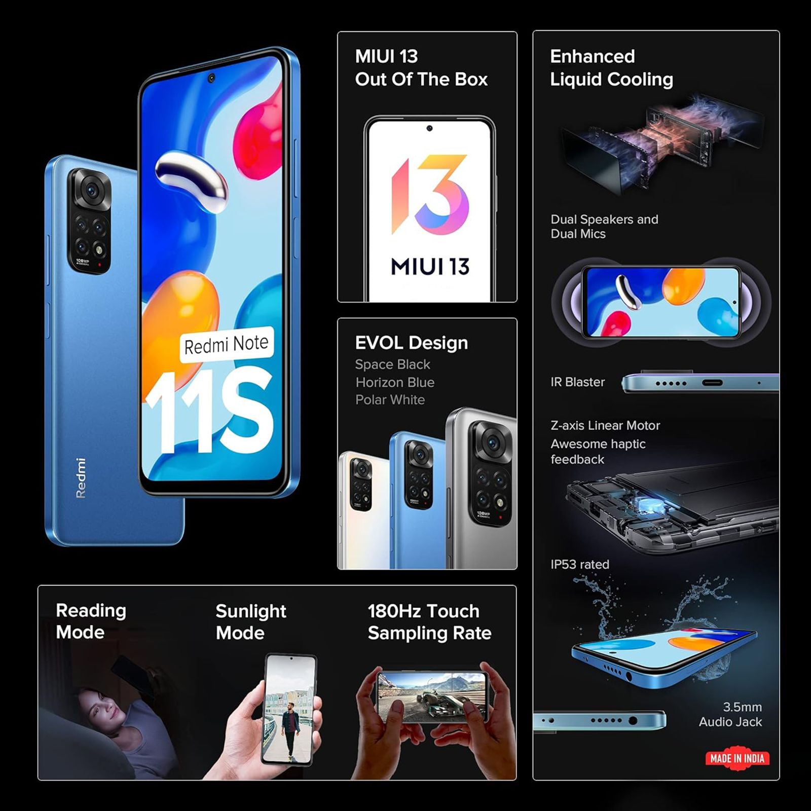 Redmi Note 11S (8GB RAM, 128GB, Horizon Blue) Redmi Note 11S (8GB RAM, 128GB, Horizon Blue)_12