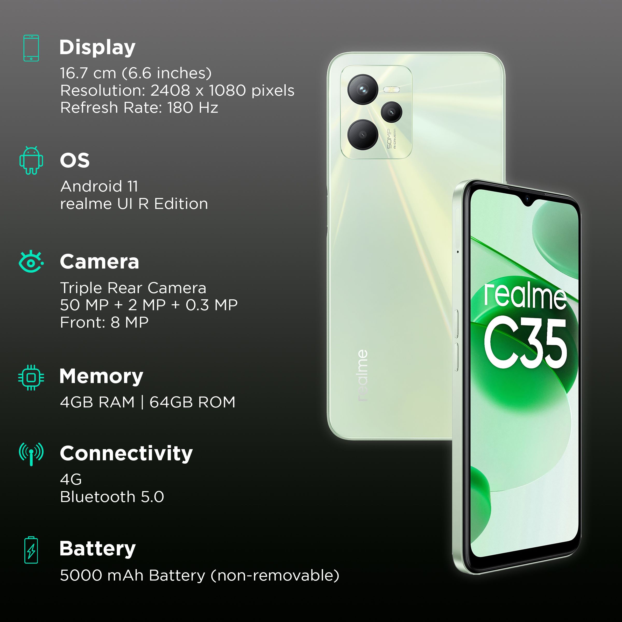 realme C35 (4GB RAM, 64GB, Glowing Green) realme C35 (4GB RAM, 64GB, Glowing Green)_3
