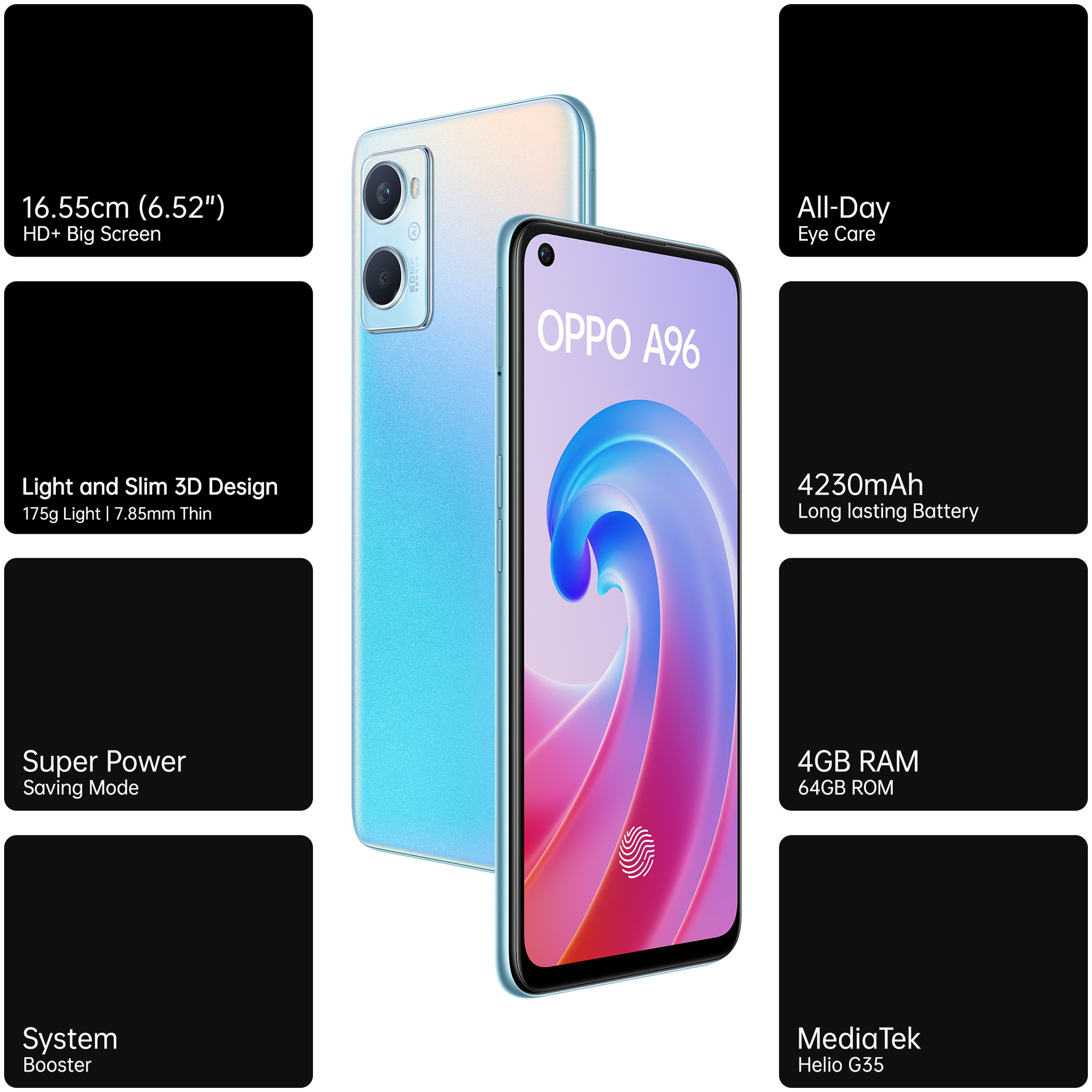 oppo A96 (8GB RAM, 128GB, Sunset Blue) oppo A96 (8GB RAM, 128GB, Sunset Blue)_9