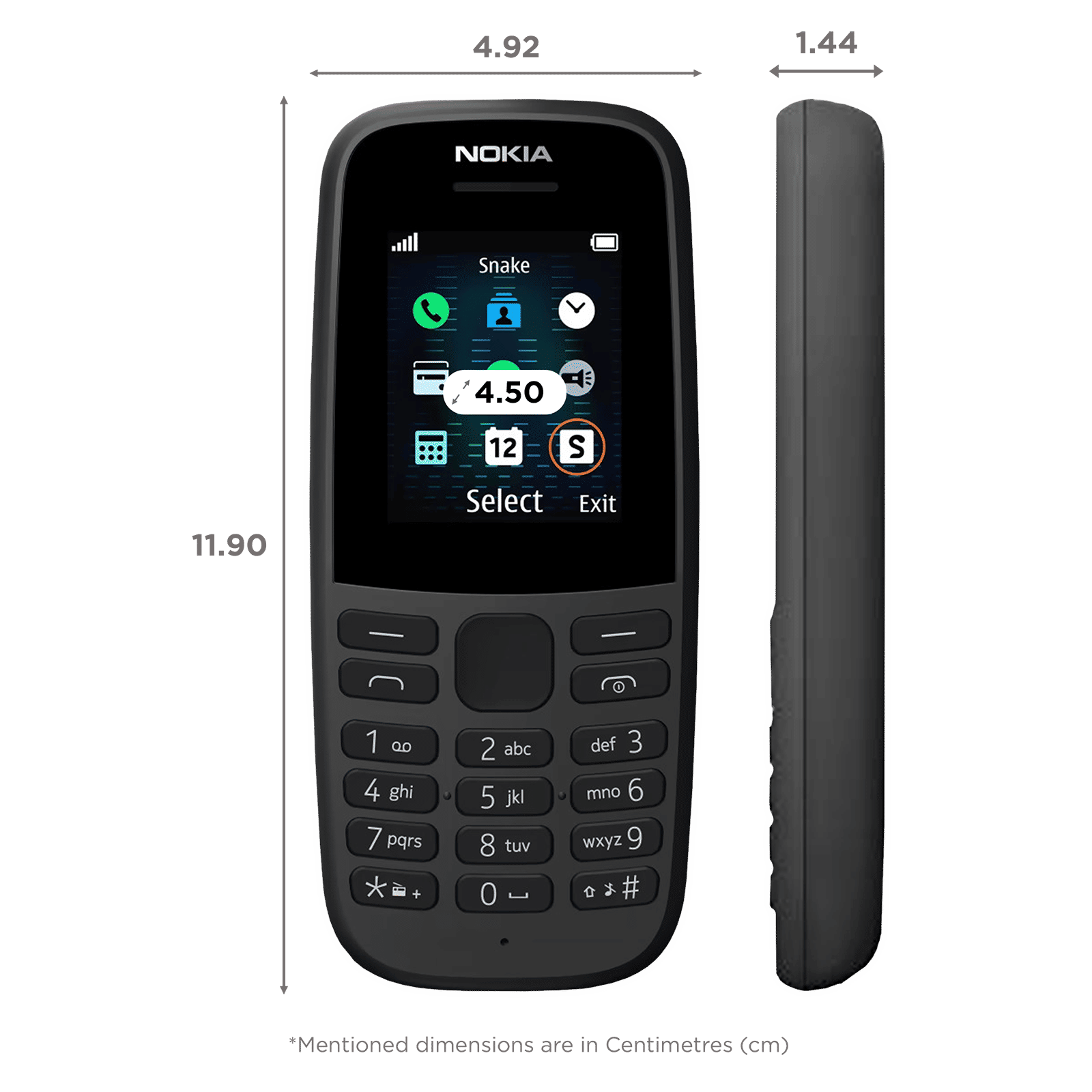 NOKIA 105 12ASTB21A02 (4MB, 800 mAh Battery, FM Radio, Black) NOKIA 105 12ASTB21A02 (4MB, 800 mAh Battery, FM Radio, Black)_2