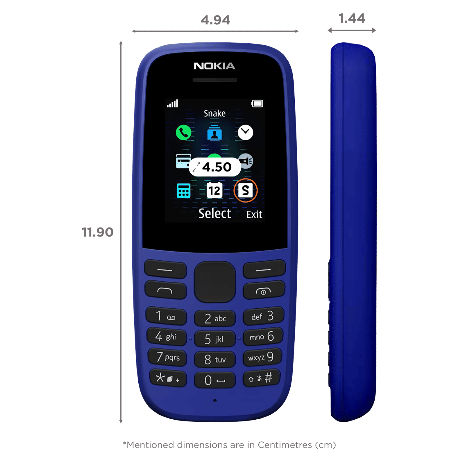 NOKIA 105 SS 2021 (4MB, Single Sim, Blue)_2