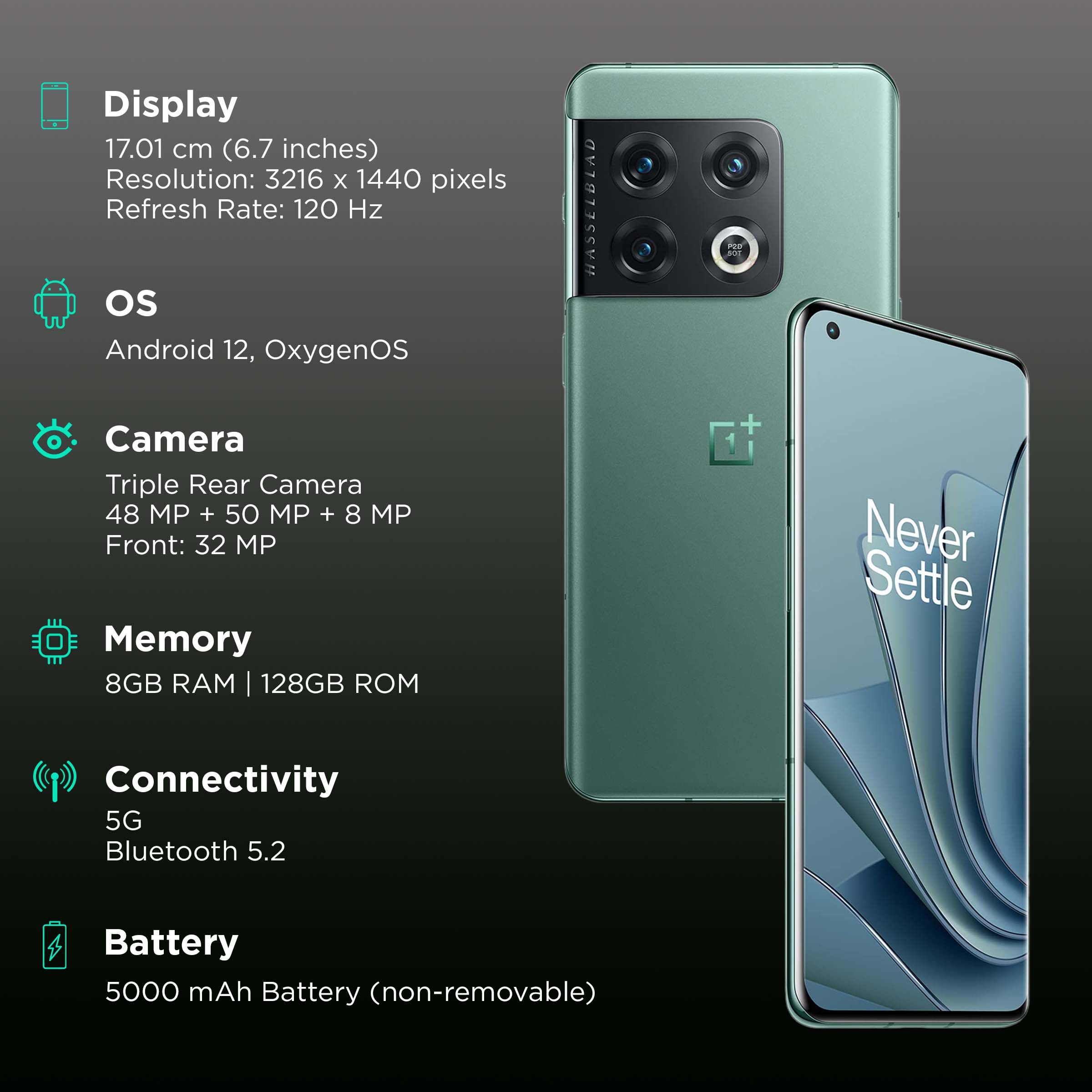 OnePlus 10 Pro 5G (8GB RAM, 128GB, Emerald Forest)_3