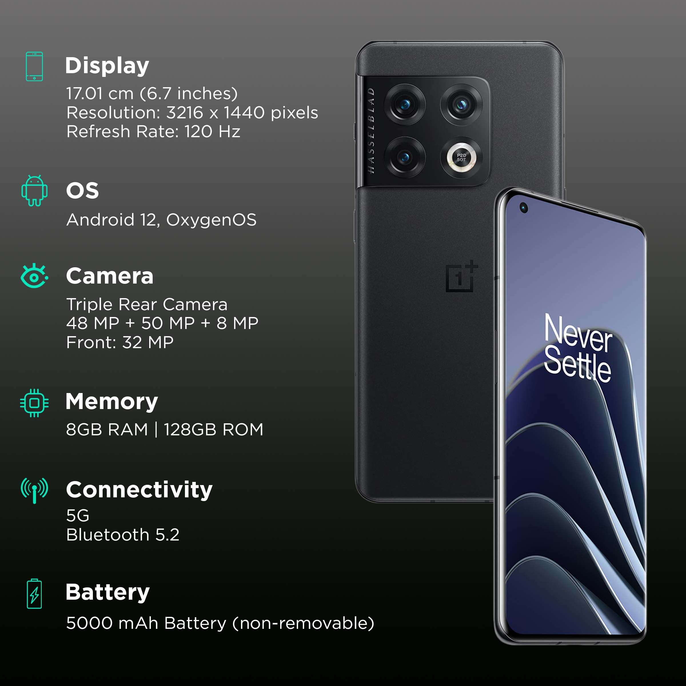 OnePlus 10 Pro 5G (8GB RAM, 128GB, Volcanic Black)_3