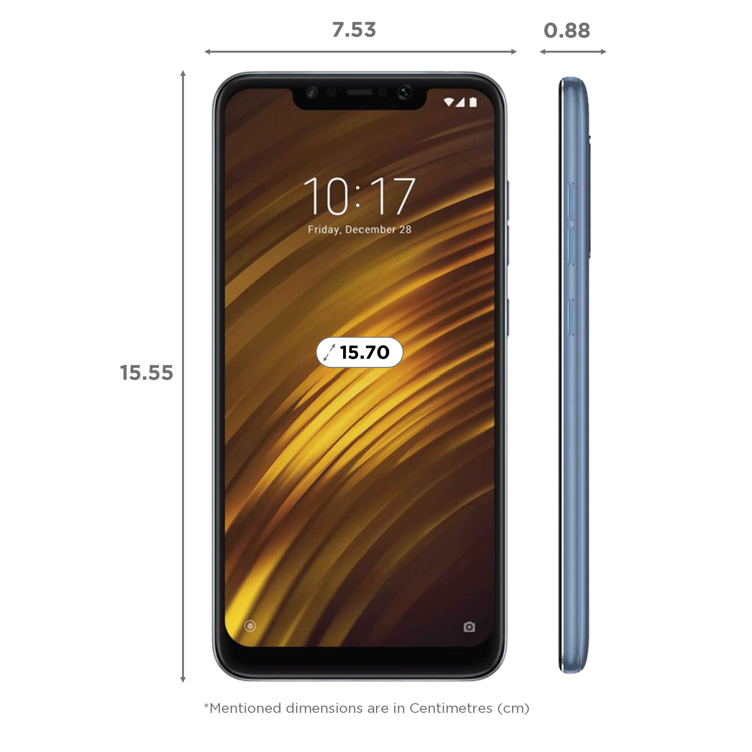Refurbished Xiaomi POCO F1 (6GB RAM, 64GB, Steel Blue)_2