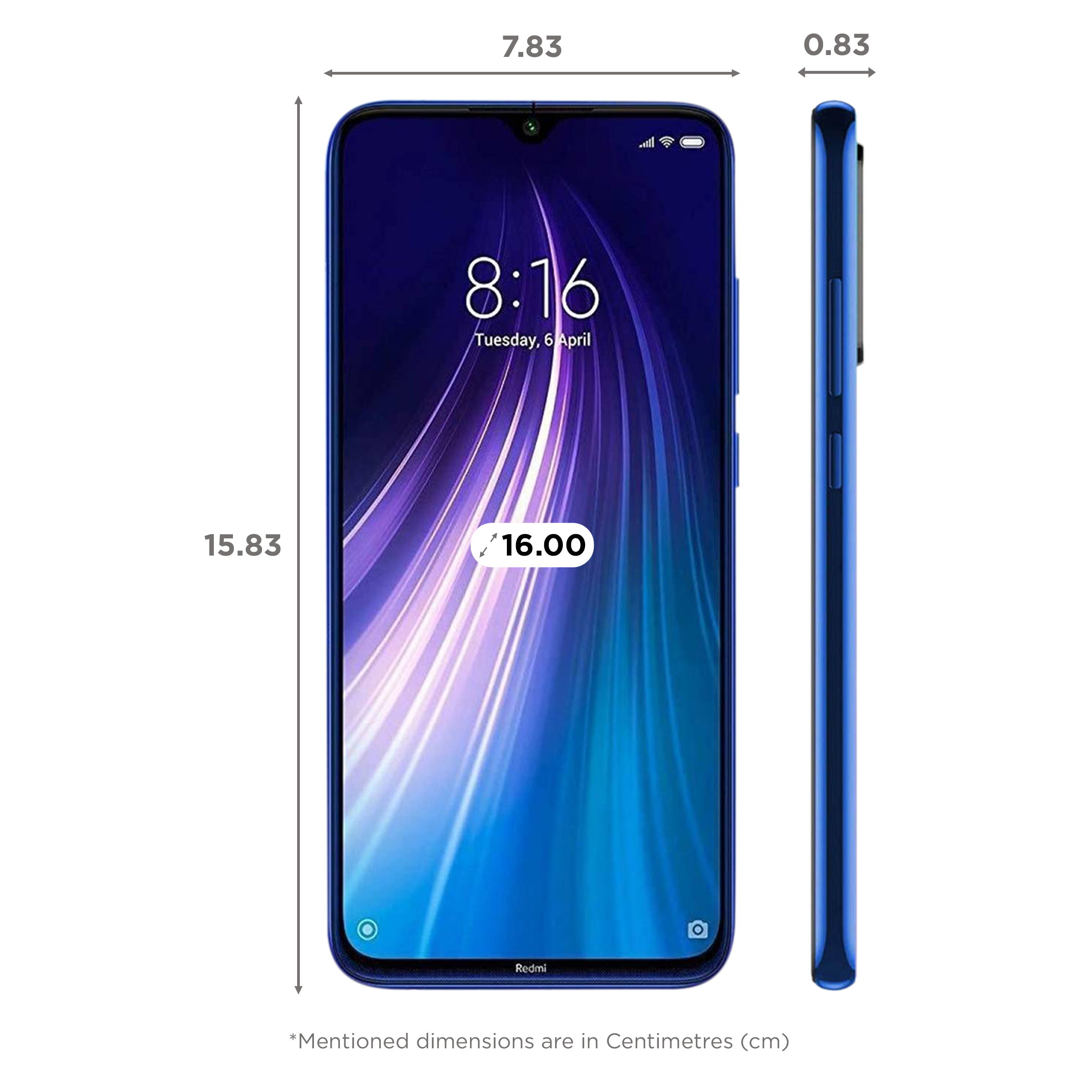 Refurbished Redmi Note 8 (4GB RAM, 64GB, Neptune Blue)_2