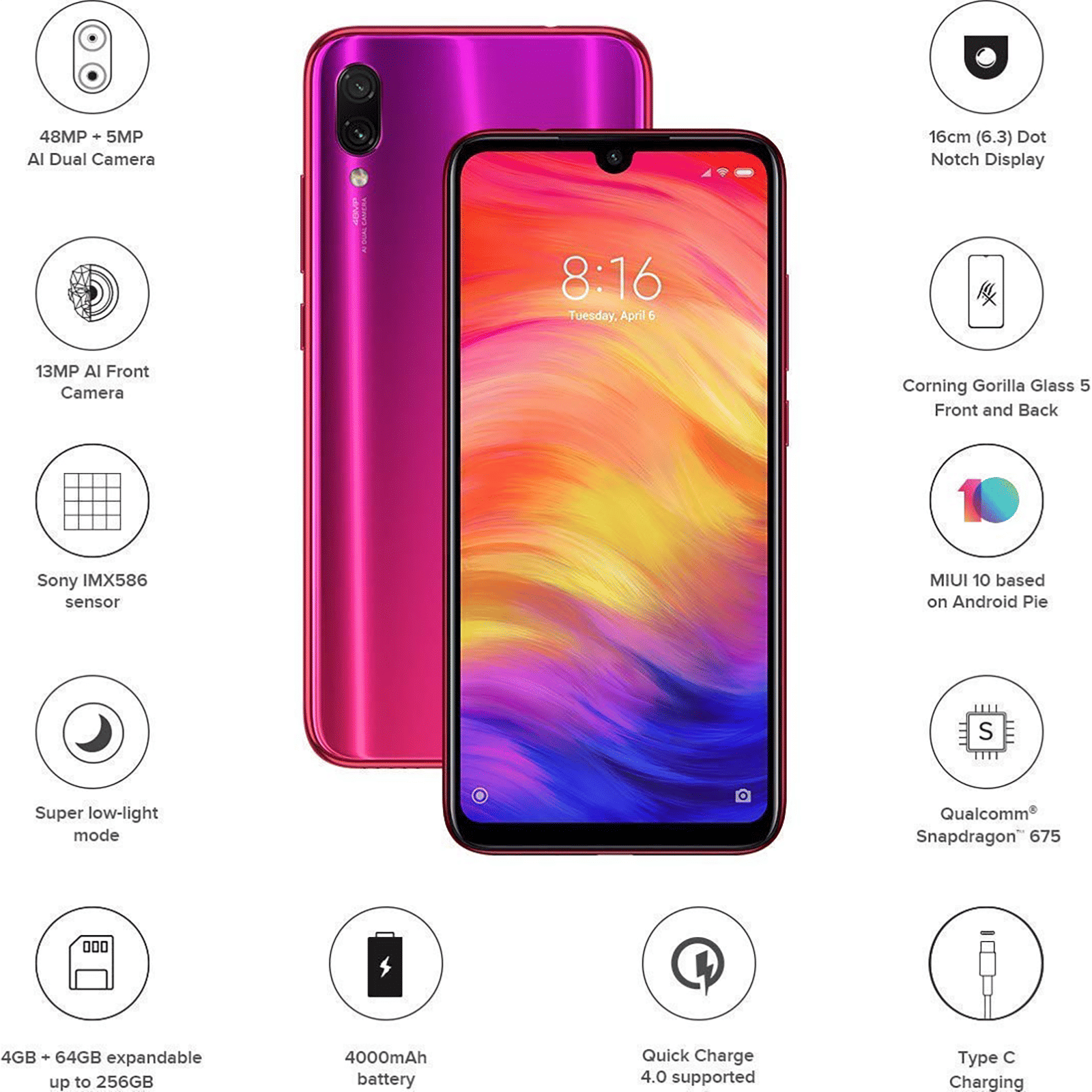 Refurbished Redmi Note 7 Pro (4GB RAM, 64GB, Red) Refurbished Redmi Note 7 Pro (4GB RAM, 64GB, Red)_7