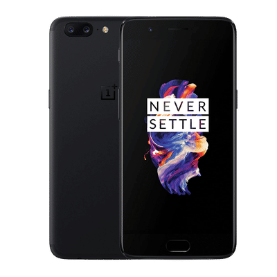 Refurbished OnePlus 5 (6GB RAM, 64GB, Midnight Black)