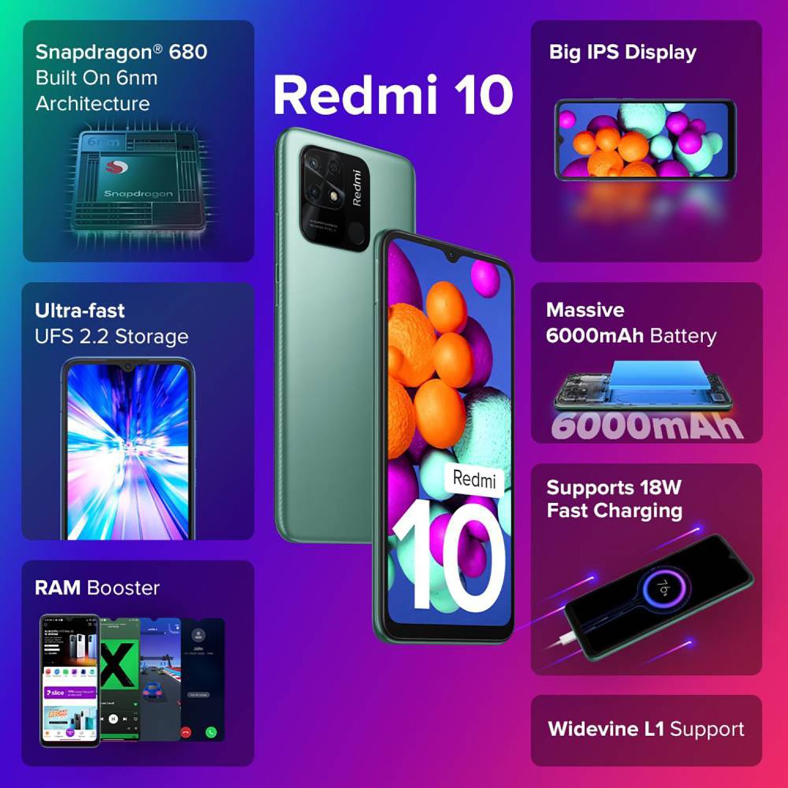 Redmi 10 (4GB RAM, 64GB, Caribbean Green) Redmi 10 (4GB RAM, 64GB, Caribbean Green)_8
