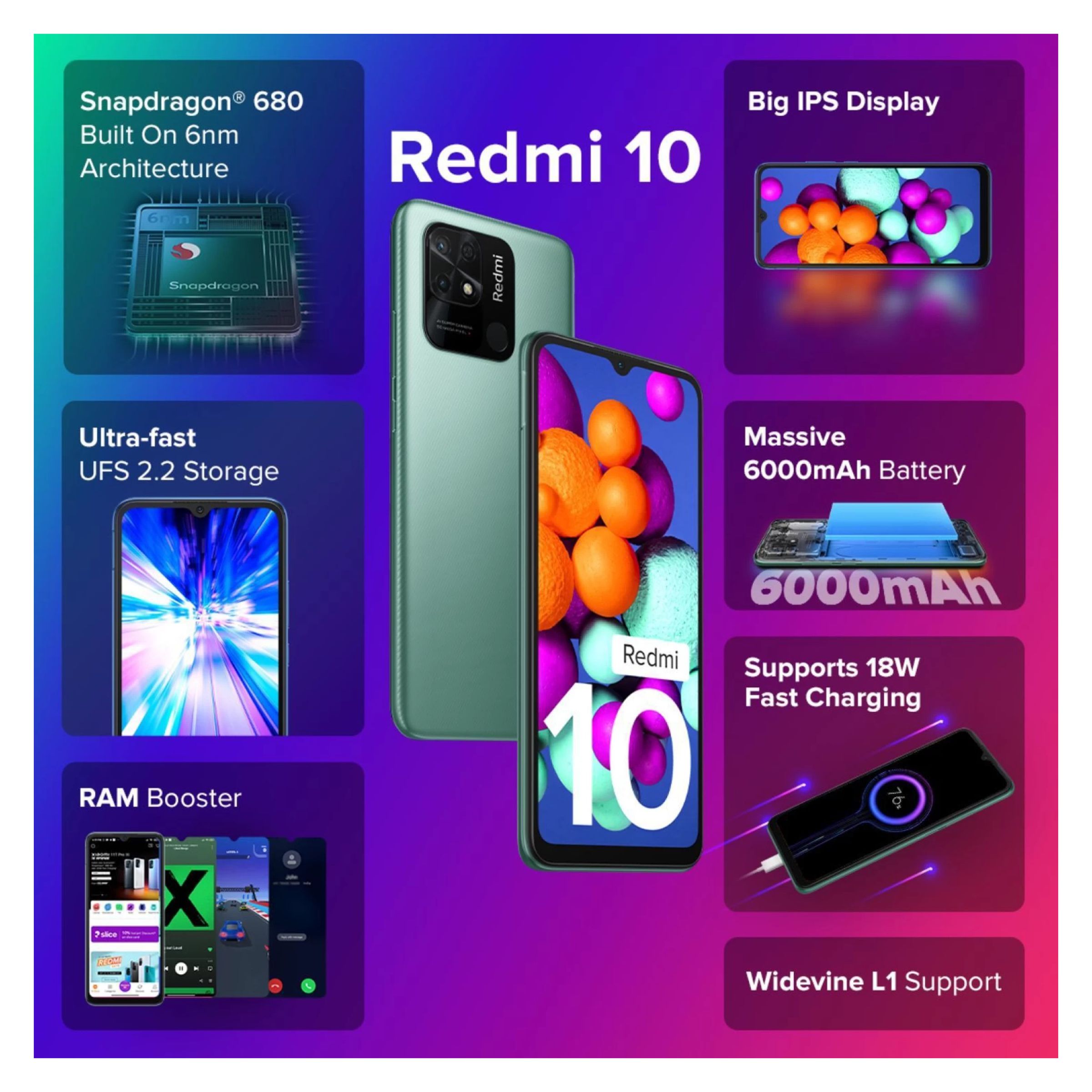 Redmi 10 (6GB RAM, 128GB, Caribbean Green)_8