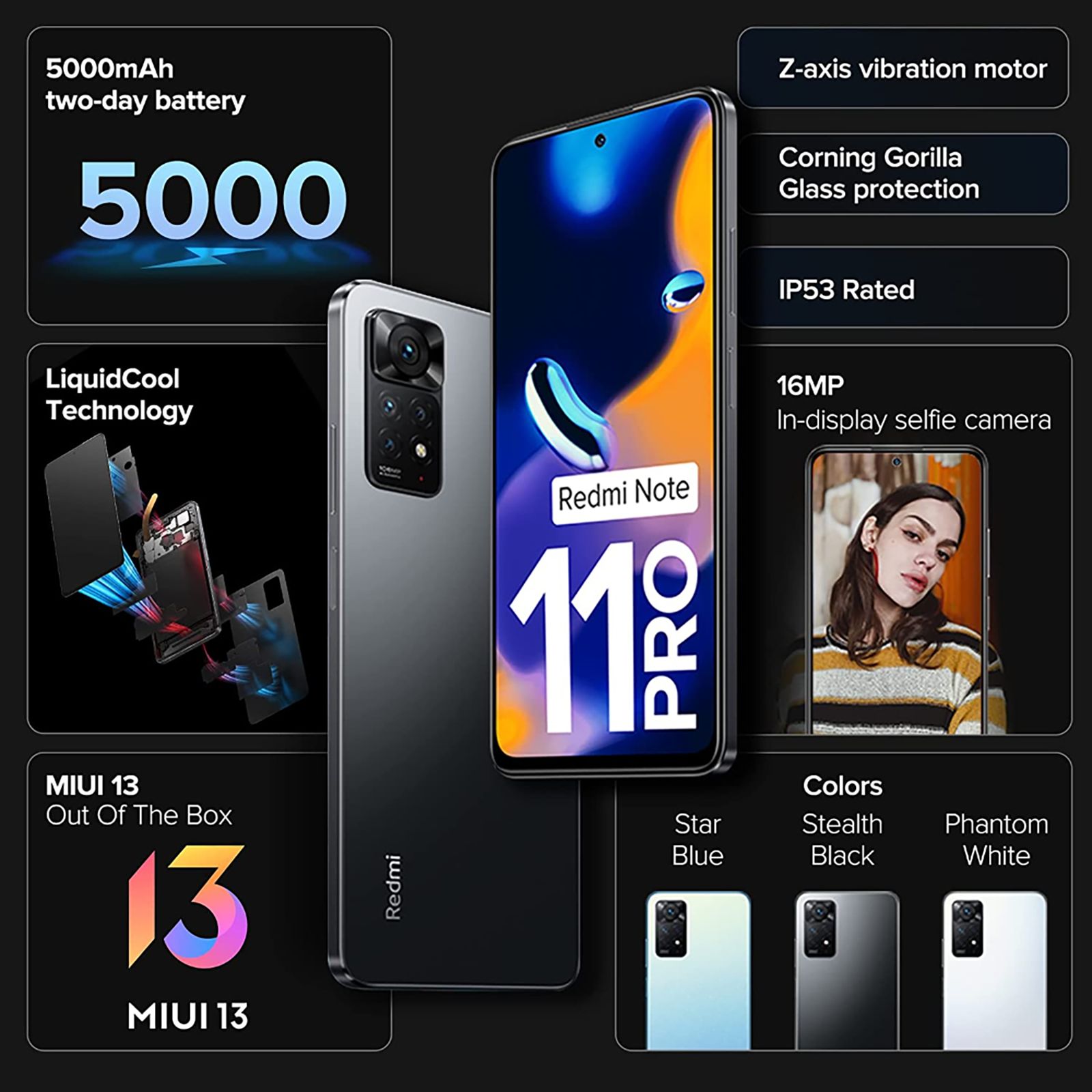 Redmi Note 11 Pro (8GB RAM, 128GB, Stealth Black) Redmi Note 11 Pro (8GB RAM, 128GB, Stealth Black)_13