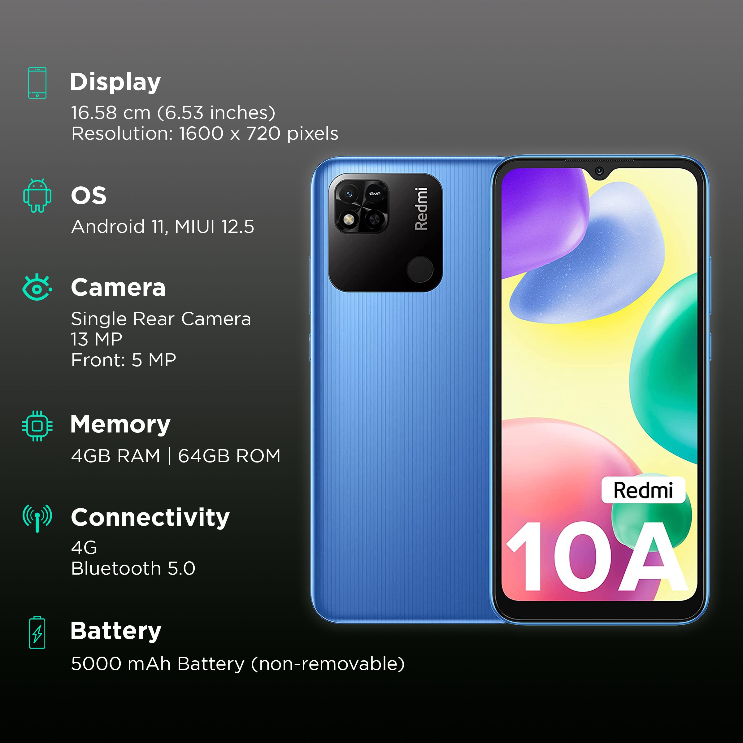 Redmi 10A (4GB RAM, 64GB, Sea Blue) Redmi 10A (4GB RAM, 64GB, Sea Blue)_3