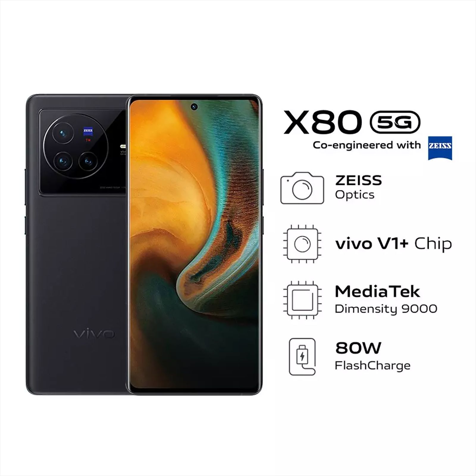 vivo X80 5G (8GB RAM, 128GB, Cosmic Black) vivo X80 5G (8GB RAM, 128GB, Cosmic Black)_9