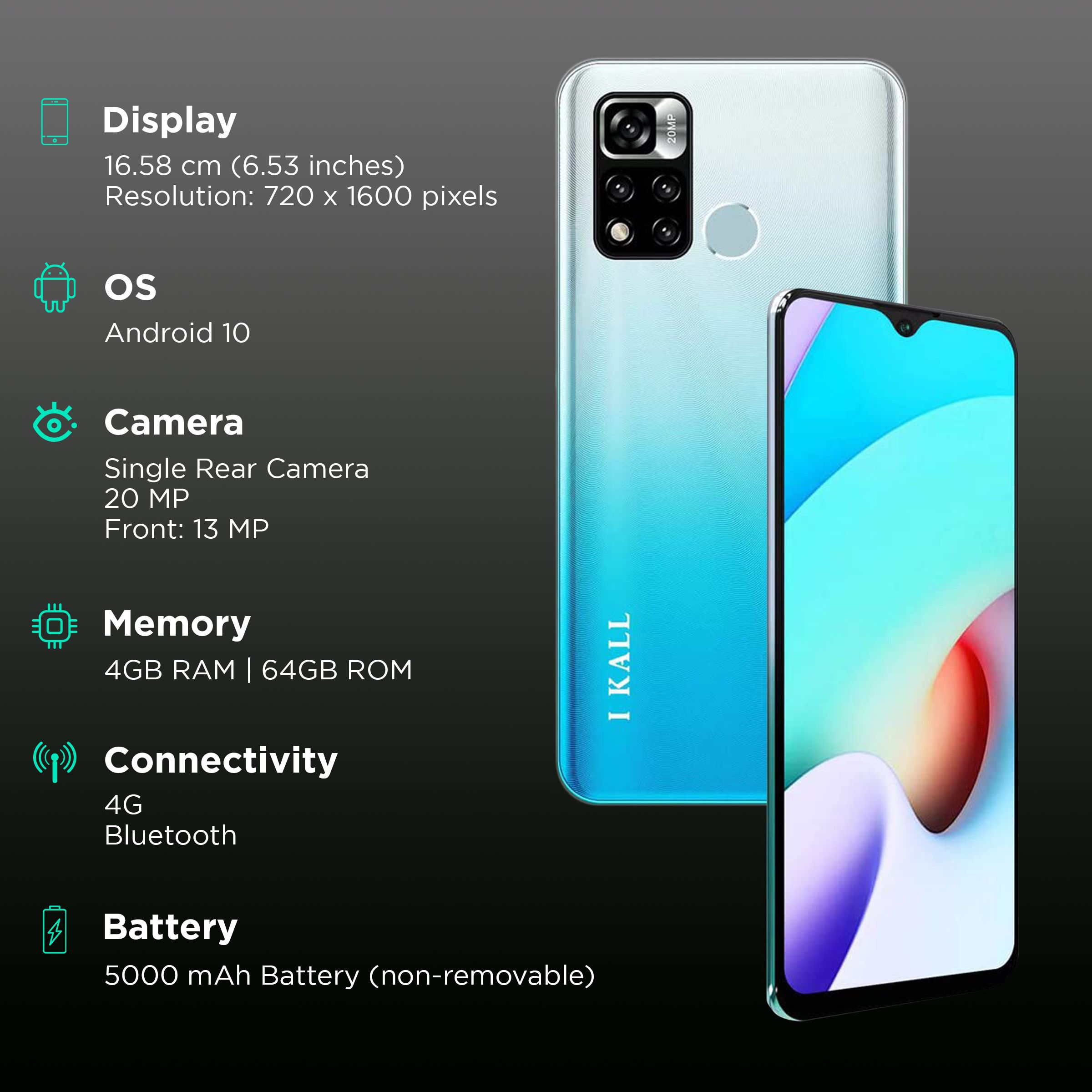 I KALL K570 (4GB RAM, 64GB, Sky Blue)_3