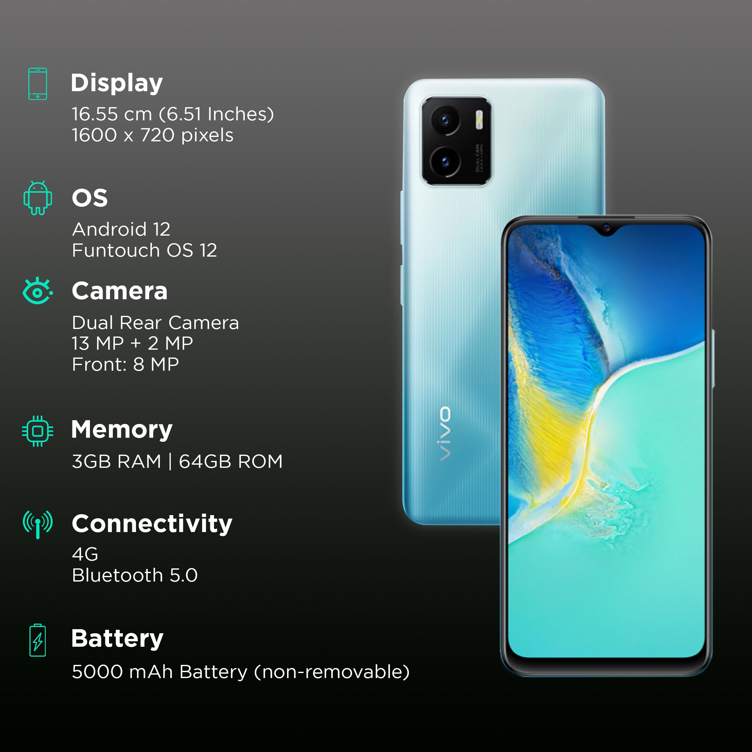 vivo Y15C (3GB RAM, 64GB, Wave Green) vivo Y15C (3GB RAM, 64GB, Wave Green)_3