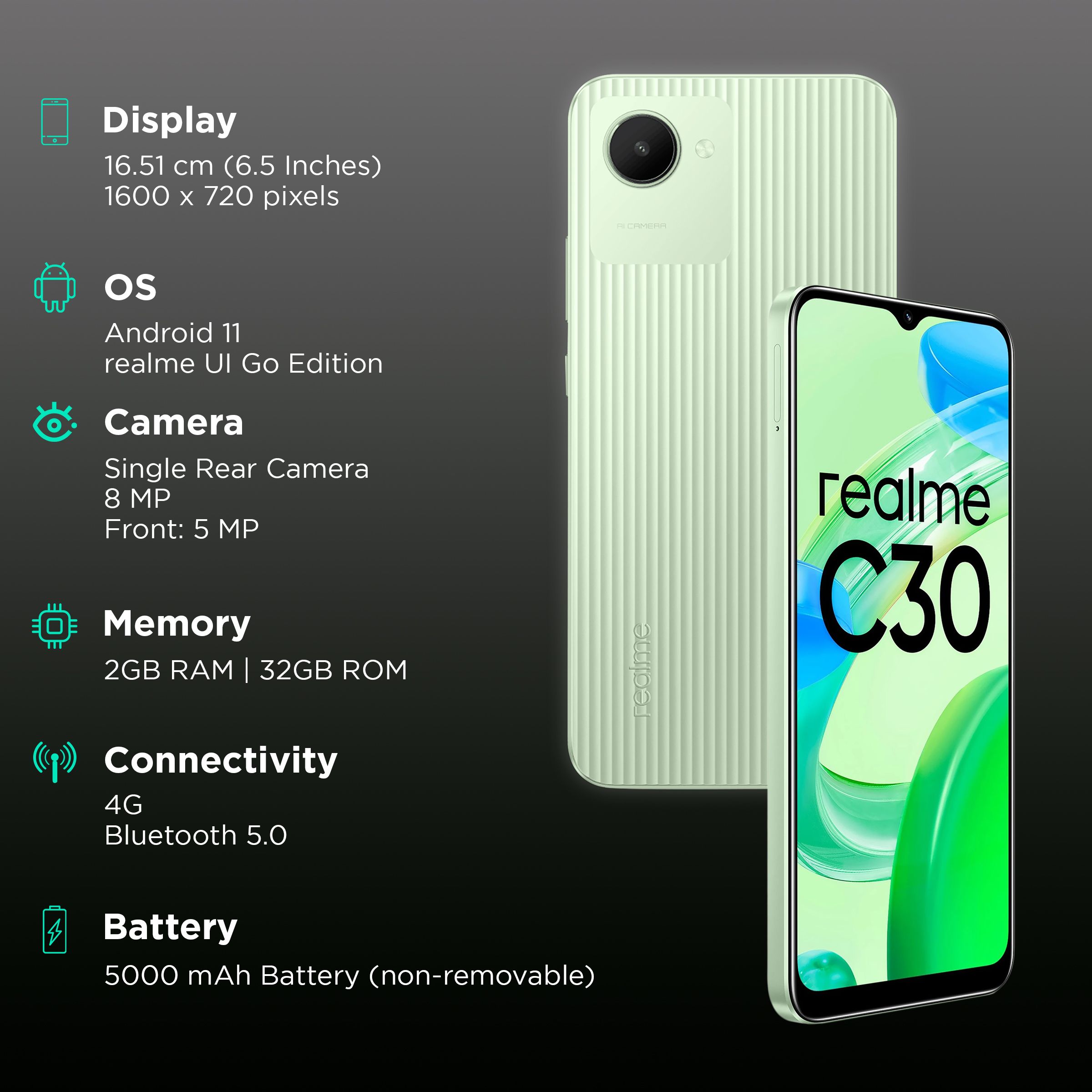 realme C30 (2GB RAM, 32GB, Bamboo Green) realme C30 (2GB RAM, 32GB, Bamboo Green)_3